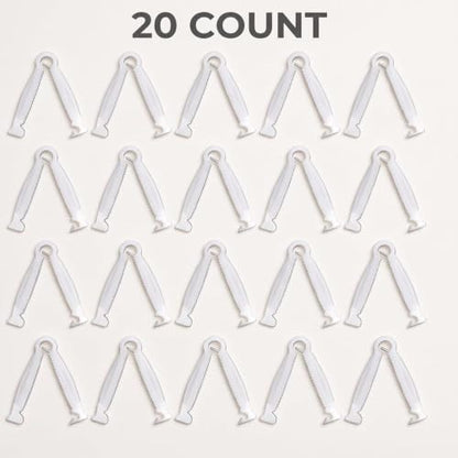 20 Pcs Disposable Umbilical Cord Clamp Birth Hemostatic Materials,Pig Umbilical Cord Clamp for Animals Puppy Kittens Cow Livestock Sheep,Home Birth Supplies kit, White, 1.77 Inch,Pet Midwifery Tools