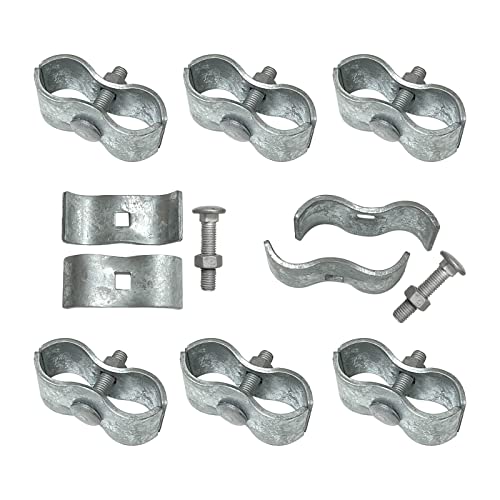 Kenall Kennel CLAMPS: Chain Link Fence Pipe Saddle Clamp, 1-3/8" - size: 1-3/8"