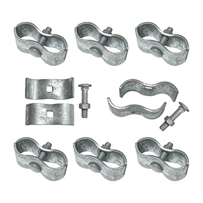 Kenall Kennel CLAMPS: Chain Link Fence Pipe Saddle Clamp, 1-3/8" - size: 1-3/8"