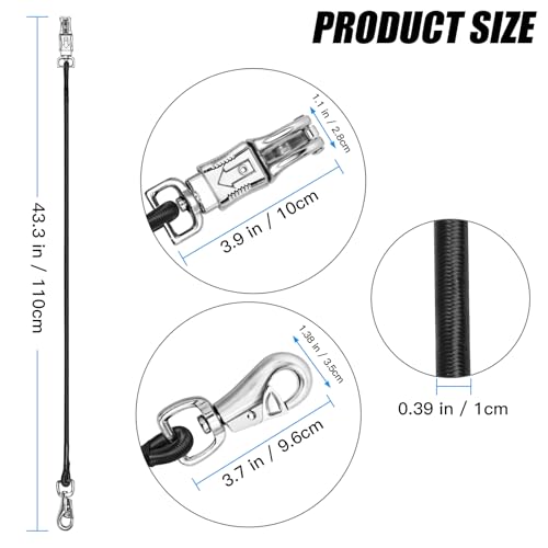 2 Pack Bungee Horse Trailer Ties, 36 Inch Long - color: Black