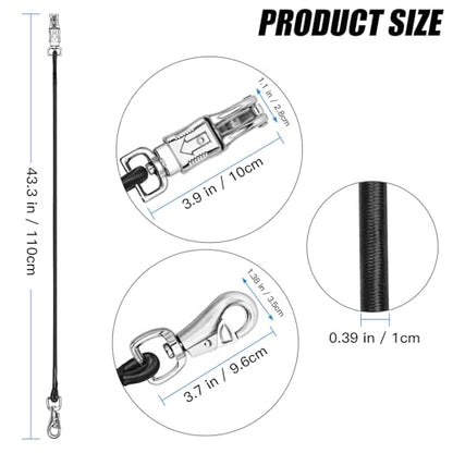 2 Pack Bungee Horse Trailer Ties, 36 Inch Long - color: Black