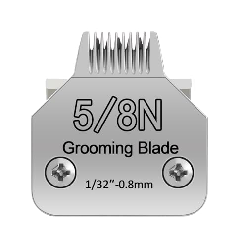 5.8N 0.8mm 1/32 inch Clipper Blades Pet Grooming Clipper Replacement Blades Detachable Blade Compatible with andis/wahl/Oster Dog Clippers - size: 5.8N