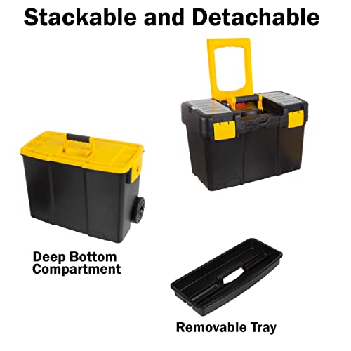 Stalwart Portable Tool Box with Wheels - style: 2-in-1