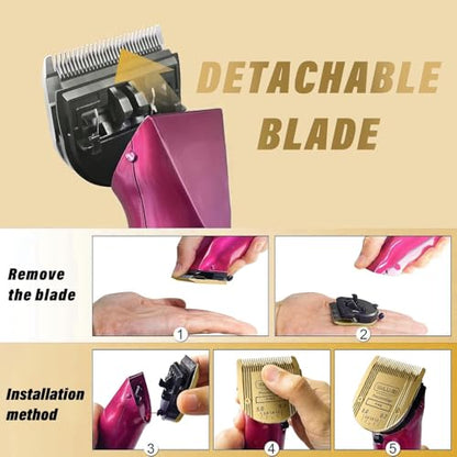 [3 Pack] 5-in-1 Replacement Clipper Blade, Detachable & Adjustable Dog Grooming Blade Compatible with Wahl Arco, Bravura, Chromado, Creativa, Figura, Motion & SuperGroom (Gold) - color: Gold, size: 3 Pack
