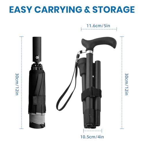 Walking Cane for Men & Women, Zynuhmo Carbon Fiber Canes with Adjustable Height-Lightweight,Ergonomic Handle for Comfortable Grip Walking Stick for Mobility Aid - size: 32''-36'' Adjustable Height