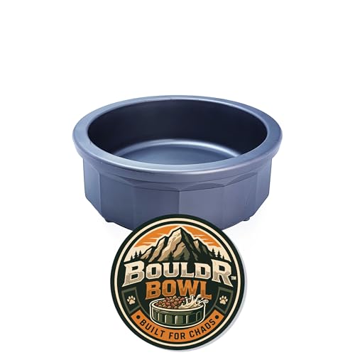 Pet Crock Bowl – Thick Durable Plastic Non-Tip Food & Water Dish for Small Dogs, Cats, Birds, Lizards & Other Small Animals – Indoor/Outdoor – Chew Resistant, Easy Clean (Blue, 2 Cups (16oz)) - color: Blue, size: 2 Cups (16oz)