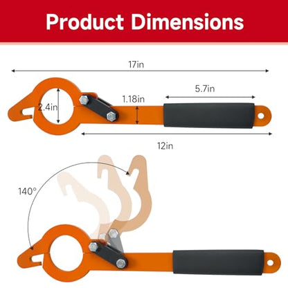 Chain Link Fence Stretcher Tool for 2-3/8" OD Post 9" Pull Range