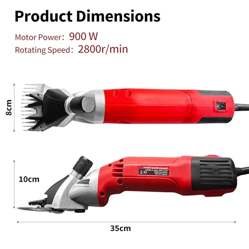 Sheep Shears, Electric Clipper for Sheep & Goats, 900W, 2800RPM, 6-Speed Adjustable Control -Heavy Duty Livestock Shearing Clipper for Animal Grooming, Suit for Sheep, Goats, Alpacas, Llamas