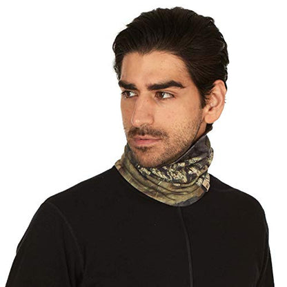 100% Merino Wool - Midweight Neck Gaiter - Skiing Neck Warmer - Winter Face Mask - Multipurpose Headwear - color: Mossy Oak Country Roots