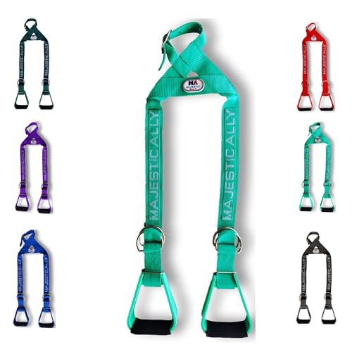 Majestic Ally Nylon Overlay Adjustable Heavy Duty Padded Youth Stirrup - color: Turquoise