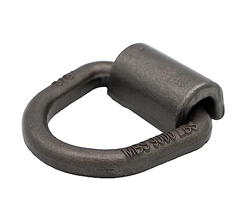 Mytee Products 3/8" Heavy Duty Weld On D Ring - 9,000 LBS Breaking Strength Tie Down Anchor for Truck Bed - Forged D Rings for Trailer - size: 1 - Pack