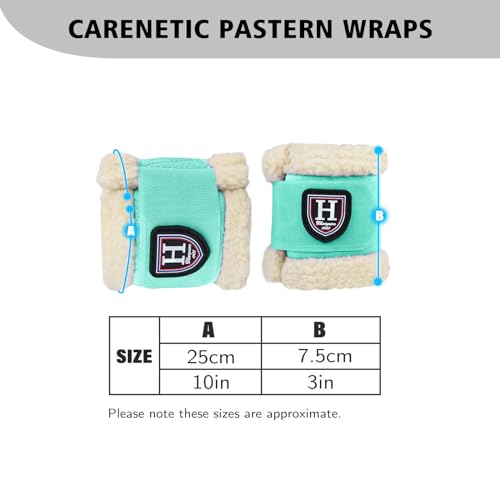 Harrison Howard Essential Premium Horse Pastern Wraps with Berber Fleece Lining Sold in Pairs Mint - color: Mint