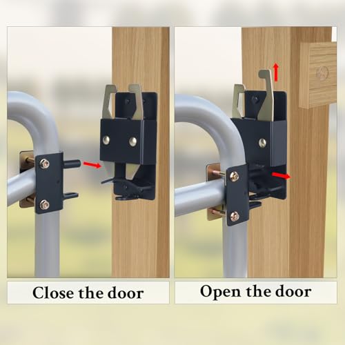 WellMade Heavy Duty 2 Way Farm Gate Latch - 1 Pack Lockable Anti-Sag Livestock Gate Hardware for 1-5/8" to 2" Round Tubes, Fits Ranches, Horse Corrals, Pastures (Includes Screws & Instructions) - size: 1 Pack
