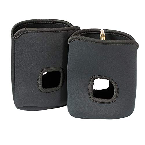 Horze Soft Neoprene 6.3" x 8" Stirrup Covers | Protect Your Saddle - Black - One Size