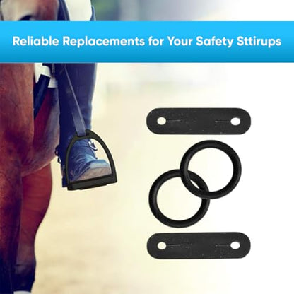 YNR Peacock Safety Iron Stirrups with Rubber Rings, 1 Pair