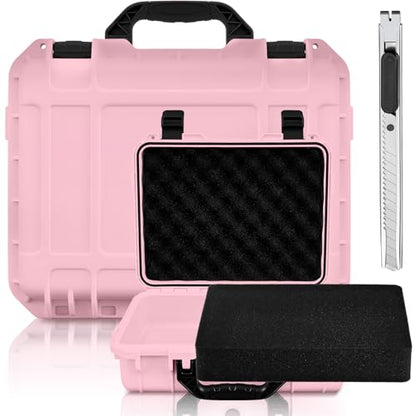 Relaxweex 8.5 x 6.5 x 3.7 Inch Hard Case, Grid Shell, Pink - color: Pink, size: 8.5 x 6.5 x 3.7 Inch, style: Grid Shell