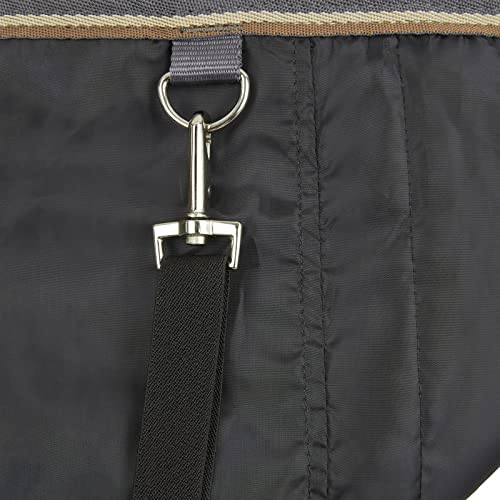 Horze Glasgow Heavy Weight Waterproof Winter Turnout Horse Blanket (350g Fill) - Blackened Pearl - 75 in
