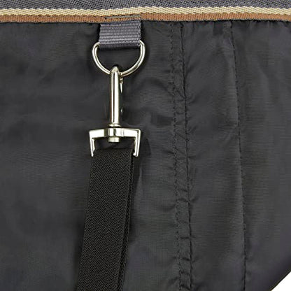 Horze Glasgow Heavy Weight Waterproof Winter Turnout Horse Blanket (350g Fill) - Blackened Pearl - 75 in