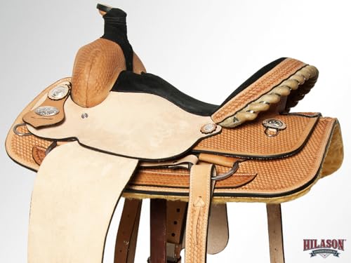 HILASON Tan Western Saddle Hand Tooled Leather Roping