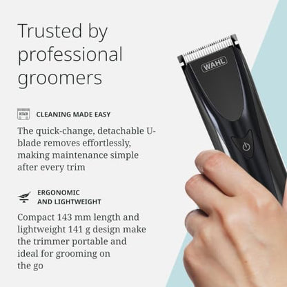 Wahl Pro Animal Fidela Cordless Hair Trimmer, Perfect for Sensitive Areas | Gentle Trimmer for Sensitive Areas, 2 Hour Runtime, 6000 RPM Cutting Power, 0.3 mm Close Cut, Includes 3 Guide Combs