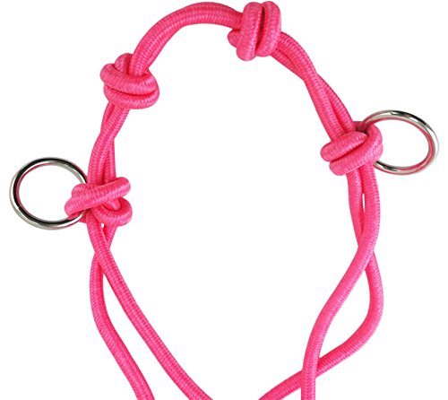 Southwestern Equine Side Pull Rope Halters with Nickle Plated Rings - color: Pink