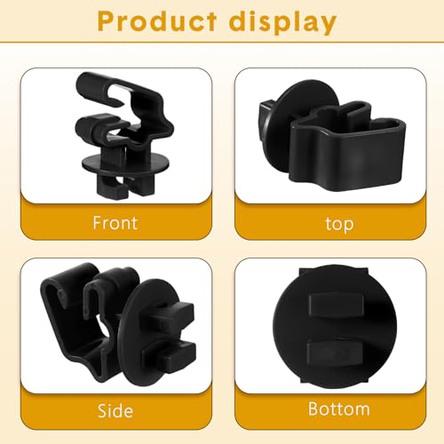 Geiserailie 200 Pcs Black T Post Insulators Electric Fence Posts Electric Fence Insulators Wire Standard Snug Fitting T Post Clips for Agricultural Ranchers - color: Black