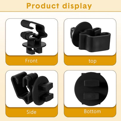 Geiserailie 200 Pcs Black T Post Insulators Electric Fence Posts Electric Fence Insulators Wire Standard Snug Fitting T Post Clips for Agricultural Ranchers - color: Black