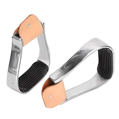 Horse Riding Stirrups Western Horse Saddle Tack Overshoe Aluminum Cushioned Western Stirrups