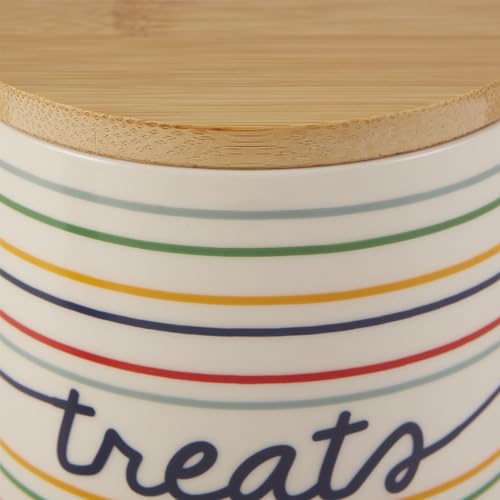 Bone Dry Ceramic Pet Treat Canister, Dishwasher Safe, 4x6.5 Treats (Pack of 6) - color: Treats, size: 4x6.5" (Pack of 6)