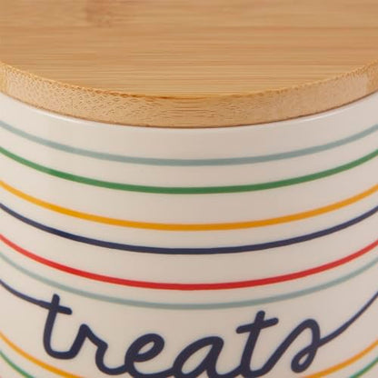 Bone Dry Ceramic Pet Treat Canister, Dishwasher Safe, 4x6.5 Treats (Pack of 6) - color: Treats, size: 4x6.5" (Pack of 6)