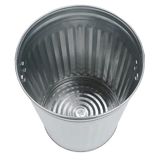 20 Gallon Galvanized Trash Can, Metal Bucket with Lid (20 Gallon with Lid) - color: 20 Gallon With Lid