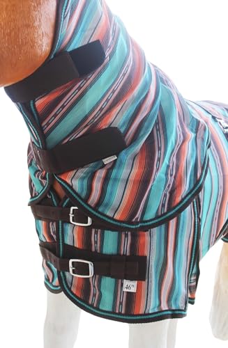 Challenger Miniature Weanling Donkey Pony Horse Foal Summer Fly Sheet Serape 51838 - color: Serape, size: 44 Inches