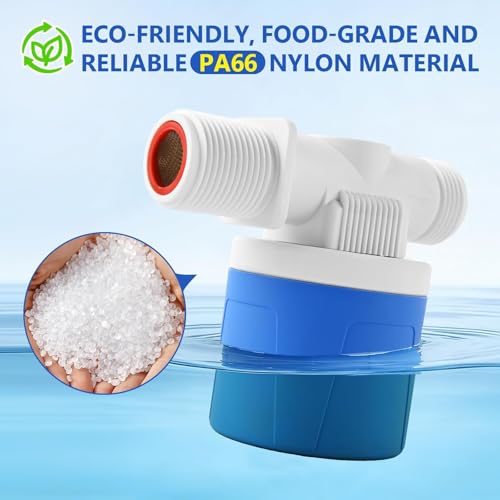 2Pcs 3/4" Aquapulse Side Inlet Water Float Valve, Automatic Water Level Conrtol Valves, Aqua pluse Water Tank Float Valve for Livestock, Swimming Pool, Toilet, Garden Irrigation System, 3/4" Hose - size: 3/4" Side Inlet