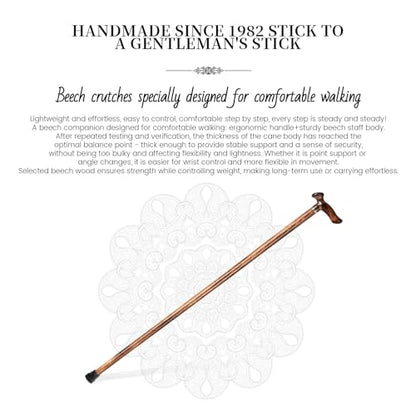 GUYUE Wooden Canes,Solid Wood Walking Sticks, Gentleman Canes,Ideal Gift | GUYUE Handmade Wooden Walking Cane for Men and Women Ergonomic Wood Cane - size: 34" (for 5'5" to 5'6")