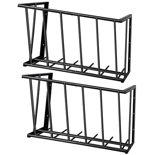 2-Pack Wall Mount Hay Feeder for Goats, 27-Inch Long Hay Rack for Horses