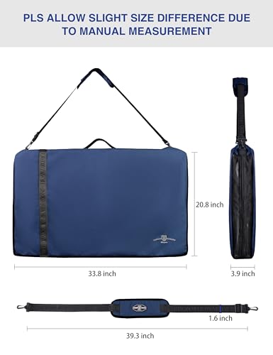 Harrison Howard Western Saddle Pad Carrier - Holds Multiple Pads With Vented Sides - English or Western Tack Bag - Navy - color: navy
