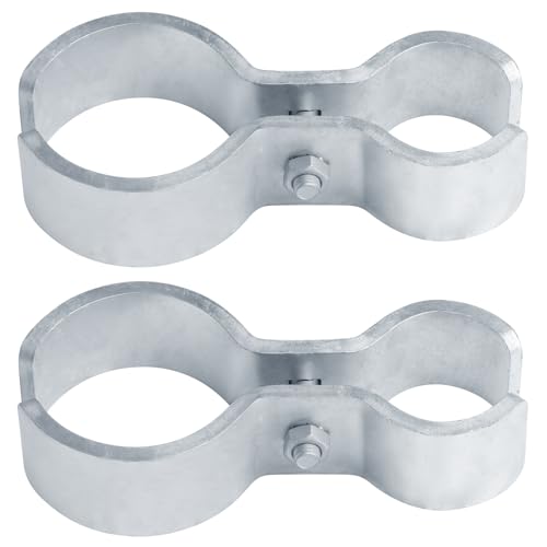 2 PCS Heavy Duty Chain Link Fence Panel Clamp for 2-7/8"OD x 1-5/8"OD Pipe