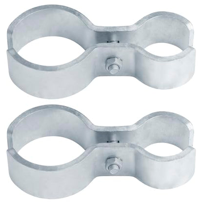 2 PCS Heavy Duty Chain Link Fence Panel Clamp for 2-7/8"OD x 1-5/8"OD Pipe