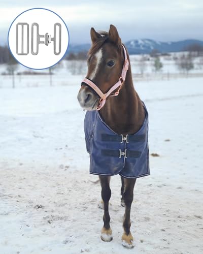 9 Sets Horse Blanket Surcingle Buckle Replacement Kits, Heavy-Duty Hardware Buckles with Straps for Repair and Restoration of Horse Blankets