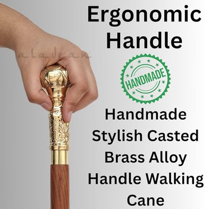 Walking Cane - Handmade,Wooden, Ergonomic, Stylish - Canes for Men, Cane for Women - Elderly Walking Sticks for Seniors, Unique, Wood - style: Victorian Knob