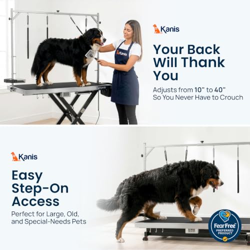 KANIS Professional Electric Dog Grooming Table - Heavy Duty - color: BLACK, size: 49"