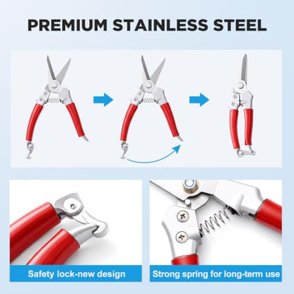 Goat Hoof Trimmers Shears Kit with Rasp, Sheep Care Tool Red Black - color: Red Trimmers Black Rasp