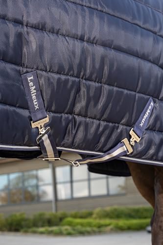 LeMieux Arika Stable-Tek 100g Blanket - Diamond Ripstop Outer - Breathable and Stain Repellent - Navy - 87" - size: 87"