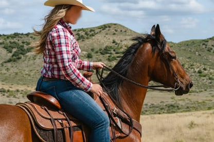 CHALLENGER Full Horse English Braided Genuine Brown Leather Reins 805LR30 - color: Brown, size: 55" L x 3/4" W