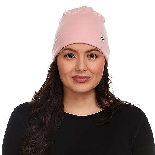 100% Merino Wool Cuff Beanie - Mens & Womens Warm Winter Hat - Watch Cap - Toque - Novelty Beanie - One Size Fits Most - color: Blush Pink