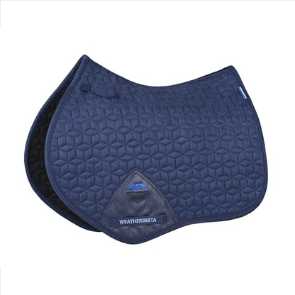 WeatherBeeta Suede Elite Air-Tec Jump Shaped Saddle Pad - color: Navy, size: L