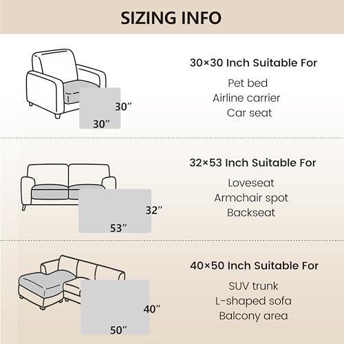 gogobunny Waterproof Armchair Covers for Pets, Anti Hair and Easy Care - color: Dark Beige, size: 30x30 Inch (Pack of 1)
