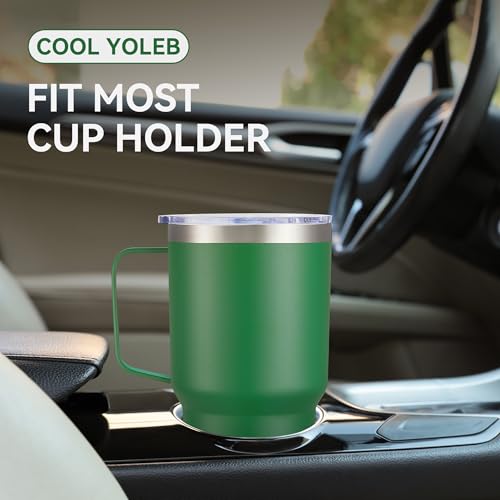 30 oz Stainless Steel Tumblers Bulk with Handle and Lid, 4 Pack - color: Dark Green