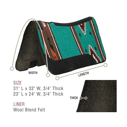 Weaver Leather Contoured Single Weave Felt Pad, Gray Pattern, 32" x 32"