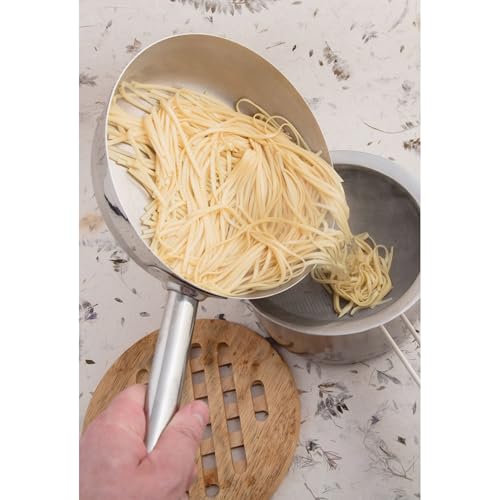 HIC Kitchen Fine Mesh Strainer, 6-Inch, Stainless Steel And Silicone | Support Handle, Silicone Comfort Grip, Fine Mesh Filtration, Non-Reactive, Dishwasher Safe - size: 6-Inch
